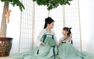 亲子汉服日常穿搭图，亲子汉服日常穿搭图片